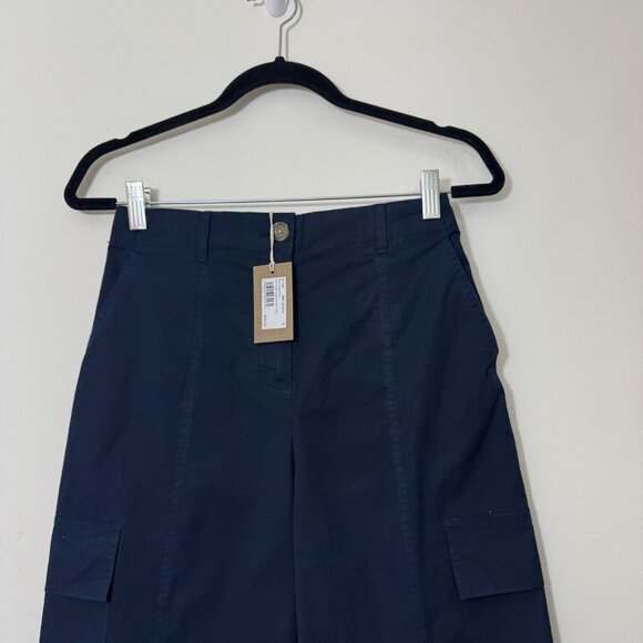 Ann Mashburn Rory Cargo Pant Women’s Size S Navy Paperweight Stretch Poplin New - Picture 3 of 10